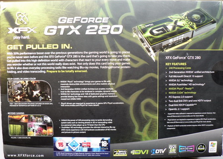 XFX GeForce GTX 280 1 Gb box back